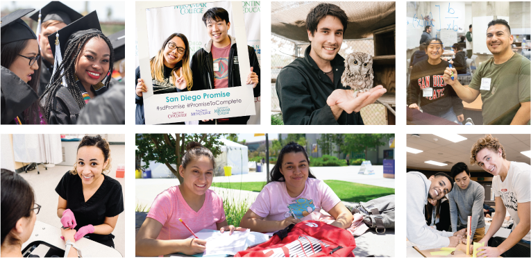 showcase of happy Mesa students