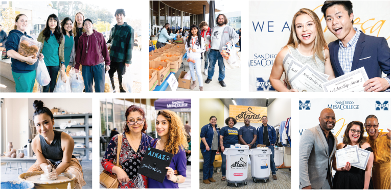 collage photos of students at the CRUISE