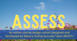Assess - an online course design cohort designed and facilitated by Mesa's Online Success Team