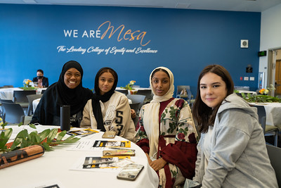 group of students attending black exellence event